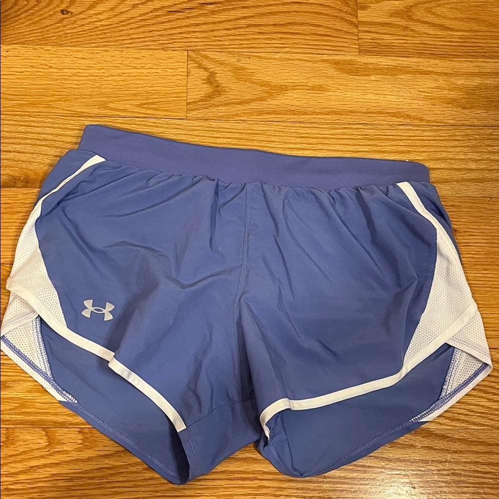Under Armour Women's Athletic Shorts in purple and White